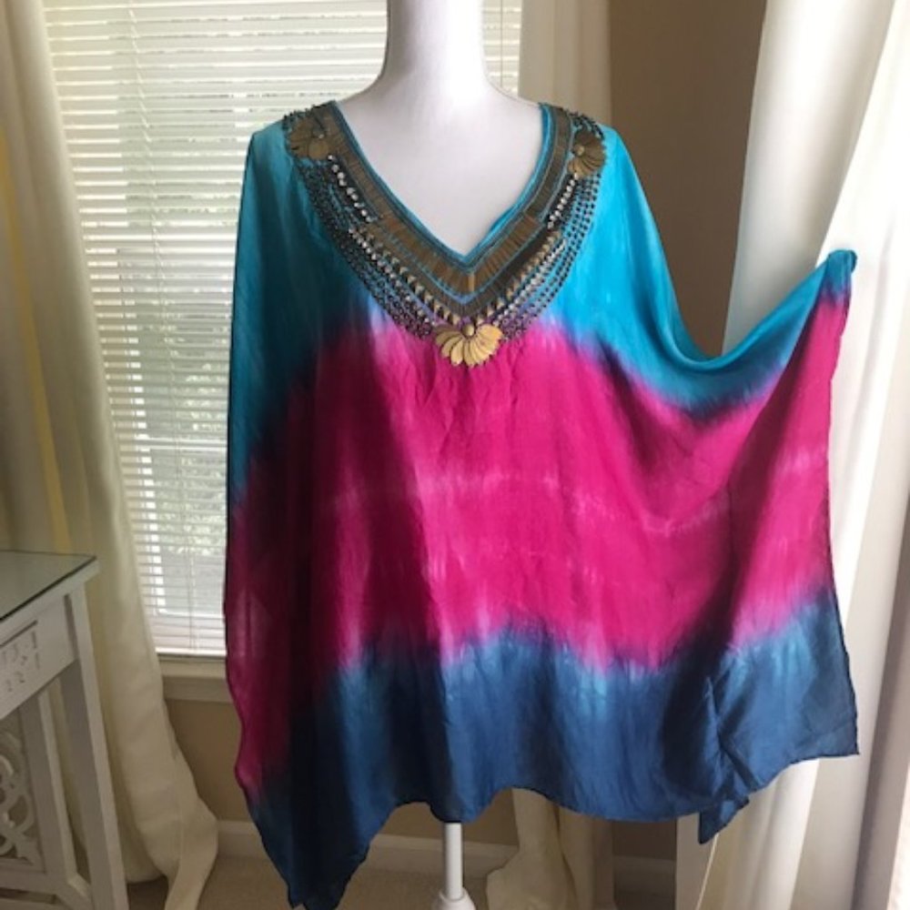 CHIC0'S INDIA INSPIRED EMBELLISHED PONCHO
